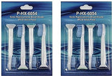 BrushRite New Generic Replacement Toothbrush Heads for Philips Sonicare HX6054, Not Original Philips Toothbrush Heads, Exceptional Cleaning and Whiter Teeth Get Brushes, 8 Piece