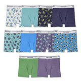 Fruit of the Loom Toddler Boys' Boxer Briefs (Assorted), Cotton-10 Pack, 4T/5T