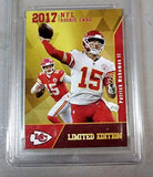 2017 PATRICK MAHOMES ROOKIE NFL GOLD ROOKIE GEMS RC LIMITED EDITION