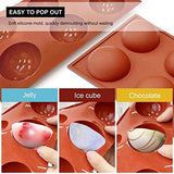 Large 6 Holes Semi Sphere Silicone Mold, Baking Mold for Making Chocolate, Cake, Jelly