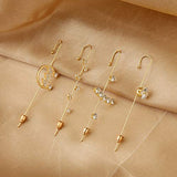 Ear Wrap Crawler Hook Earrings | Hypoallergenic Piercing Gold Ear Cuffs Crawler Hook