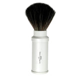 Travel Shave Brush- Synthetic (Silver)