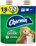 Charmin Ultra Gentle Toilet Paper, 18 Mega Rolls = 72 Regular Rolls