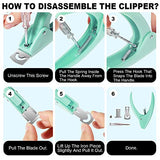 Green Adjustable Artificial Acrylic Fake Nail False Nail Tip Clipper Cutter Trimmer