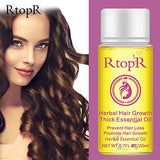 RtopR Herbal Hair Growth Essential Oil - Promote Hair Growth, Herbal Essential Oils - Prevent Hair Loss, Strong Hair Suitable for Men and Women of All Hair Types Hair Loss Support