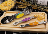 Magnetic Measuring Spoons Set Stainless Steel Dual Sided Stackable Teaspoon