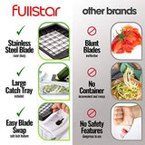 Fullstar Vegetable Chopper - Spiralizer Vegetable Slicer - Onion Chopper with Container