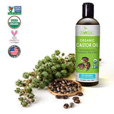 Castor Oil USDA Organic Cold-Pressed (16oz) 100% Pure Hexane-Free Castor Oil