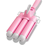 3 Barrel Curling Iron Wand,Quick and convenient heating rod with LCD Temp Display