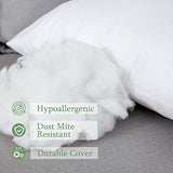 MIULEE Throw Pillow Insert Hypoallergenic Premium Pillow Stuffer Sham Square