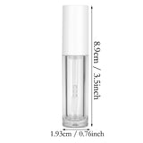 RONRONS 12 Pieces White Round Lip Gloss Bottle Containers, 5ML Mini Empty Refillable Lips Balm Oils Tubes with Rubber Plug, Lipstick Samples DIY Bottle Holder for Women Lady Girls