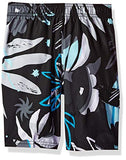 Kanu Surf Boys' Toddler Echo Quick Dry UPF 50+ Beach Swim Trunks, Baja Black, 2T
