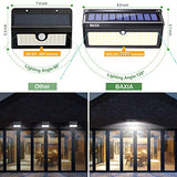 BAXIA TECHNOLOGY Solar Lights Outdoor, Wireless 100 LED Solar Motion Sensor Lights