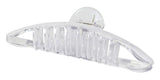 Zhooch Hair Clip - Skinny Chic & Basic Large 4.75". Hair Clip Claw, Butterfly Hair Clip with Inner teeth, Low Profile, Premium quality, Painted Strong Hold Spring. Made in Korea. (Black + Clear)