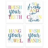 Funny Bathroom Quote&Saying Art Print Watercolor Lettering Sign Wall Art Painting Poster