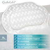 Luxurious Bath Pillow for Women & Men :: Ergonomic Bathtub Cushion for Neck, Head