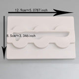 Healthcom 50 Pcs 3 Pairs White Mink Lash Trays 25mm Lash Trays Bulk Plastic Clear Eye Lash Tray Holder Wholesale Eyelash Trays for False Eyelash Storage Case Packaging Box Cosmetic Container Lash Case