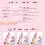 Gel Nail Polish Kit, Kastiny 24 Colors Glitter Rainbow Soak Off Nail Gel Collection with Base