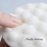 HYCOPROT Soft Fluffy Bath Back Brush, Extra Soft Comfy Bristles Anti-slip Long Handle Natural Body Massager for Shower, Wet/Dry Brushing, Exfoliating, Back/Leg/Foot Scrubbing (Grey)