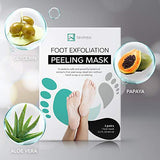 Foot Peel Mask 2 Pack, Peeling Away Calluses and Dead Skin Cells