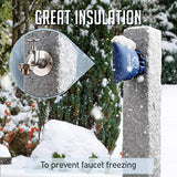 Trazon Outdoor Faucet Cover Socks for Winter Freeze Protection 2 Pack - Spigot Covers