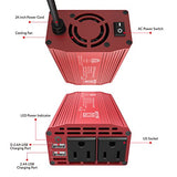 BESTEK 300W Power Inverter DC 12V to 110V AC Car Inverter with 4.2A Dual USB Car