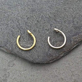 Faux Gold and Silver Clip-On Tiny Nose Rings - No Piercing Needed - Set of Two