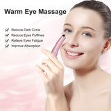Sonic Vibration Eye Massager 40℃ Heated Wand By TOUCHBeauty, Relieves Dark Circles and Puffiness Eyes & Lips Care Device TB-1583（Cherry Pink）