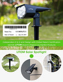 LITOM 12 LEDs Solar Landscape Spotlights, IP67 Waterproof Solar Powered Wall Lights