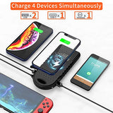 Solar Charger, 10000mAh Wireless Solar Power Bank, 18W Power Delivery USB C Charge