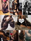 Avidlove Black lace Robe Women Women's Lace Kimono Robe Babydoll Lingerie Mesh