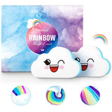 Rainbow Bath Bombs Gift Set, Ribivaul Handmade Bath Bombs with Natural Ingredients