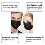 50PCS 3 ply black disposable face shield filter protection breathable dust proof