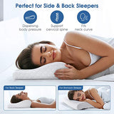 HOKEKI Contour Memory Foam Pillow Neck Pain Support, Neck Pillows