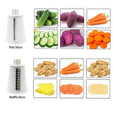 Rotary Graters 5 in 1 Cheese Grater-VEKAYA Kitchen Mandoline Slicer Easy Clean