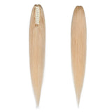 SEGO Jaw/Claw Clip Ponytail Extension Human Hair Clip in Ponytail Hair Extensions Pony Tails Hair Extensions 100% Real Remy Hair Long Straight For Women #24 Natural Blonde 18 Inch 115g