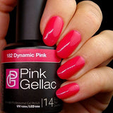 Pink Gellac 182 Dynamic Pink Soak-Off UV/LED Gel Polish