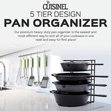 Heavy Duty Pan Organizer, 5 Tier Rack - Holds up to 50 LB - Holds Cast Iron Skillets