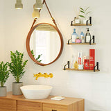 Love-KANKEI Floating Shelves Wall Mounted Set of 3, Rustic Wood Wall Storage Shelves