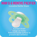 MAM Night Pacifiers (2 Pack, 1 Sterilizing Pacifier Case), Pacifiers 0-6 Months