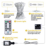 Hanging Window Curtain Lights 9.8 Feet Dimmable, Connectable with 300 Led, Remote