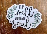 It is well sticker | Religious decals | Christian faith stickers | Bible verse quote decals