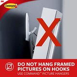 Command Designer Hooks, Medium, Brushed Nickel, 1-Hook (17081BN-ES), Decorate