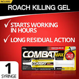 Combat Max Roach Killing Gel for Indoor and Outdoor Use, 1 Syringe, 2.1 Ounces