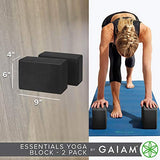 Gaiam Essentials Yoga Block (Set Of 2) - Supportive Latex-Free Eva Foam Soft Non-Slip