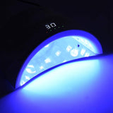 48W Nail Dryer Lamp, Cordless Rechargeable Led UV Light Manicure Art Tool with 30s 60s 90s Time Setting Function for Gels Polish(White)