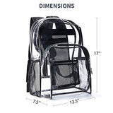 Vorspack Clear Backpack Heavy Duty PVC Transparent Backpack with Reinforced Strap