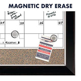 Quartet Combination Magnetic Whiteboard Calendar & Corkboard, 17" x 23" Combo