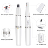 Ear and Nose Hair Trimmer Clippers - Electric Painless Eyebrow Trimmer for Women &Men - 4 in 1 Lightweight Waterproof,Perfect Gift for Wife,Husband, Girlfriends, Brothers,mom,Father