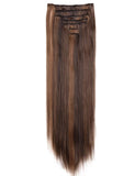 7Pcs 16 Clips 23"-24" Thick Curly Straight Full Head Clip in on Double Weft Hair Extensions